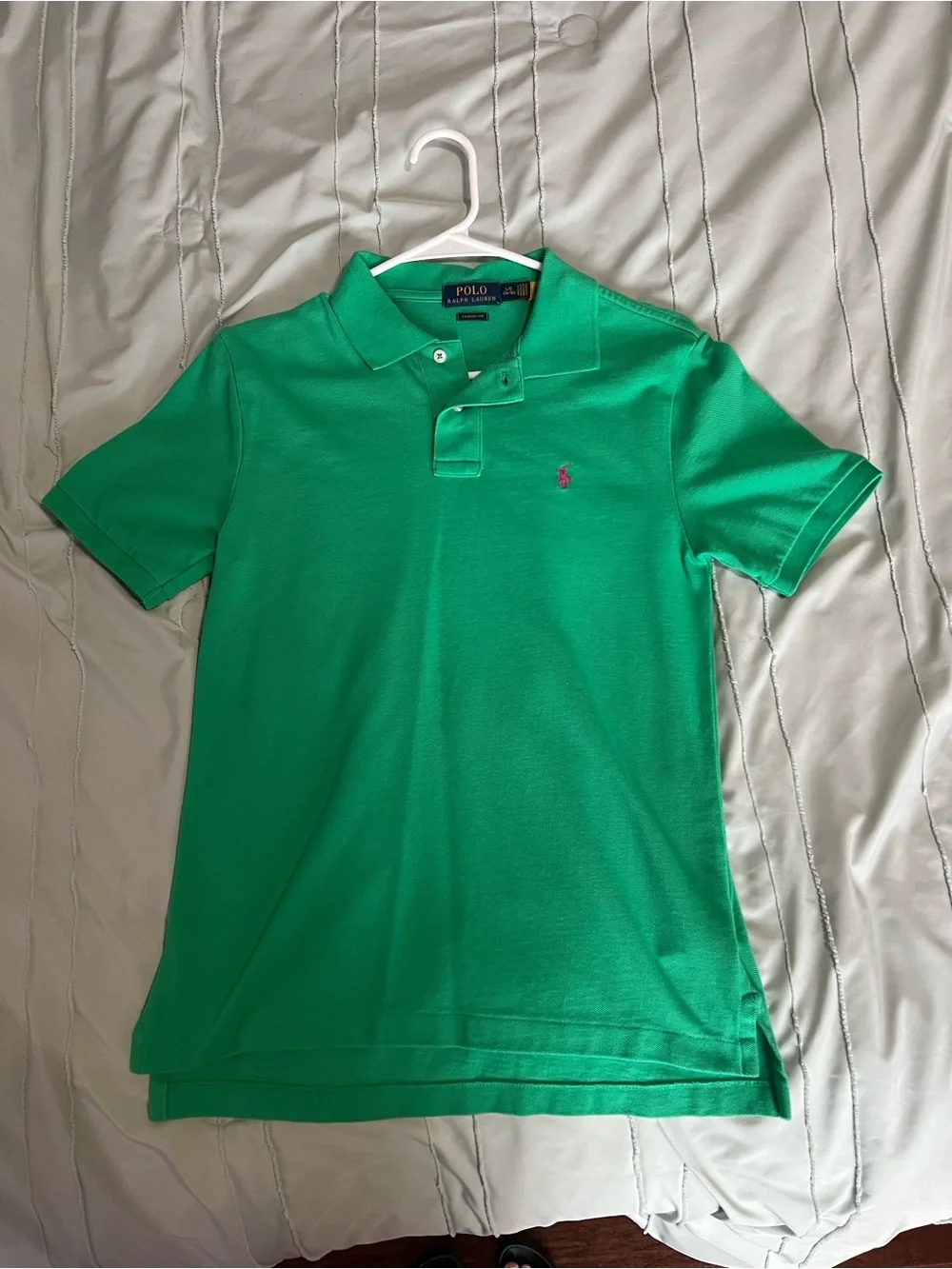 Boys Polo Ralph Lauren Green Cotton collared Top